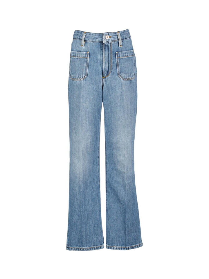 Blauwe straight fit jeans Bellerose Girls