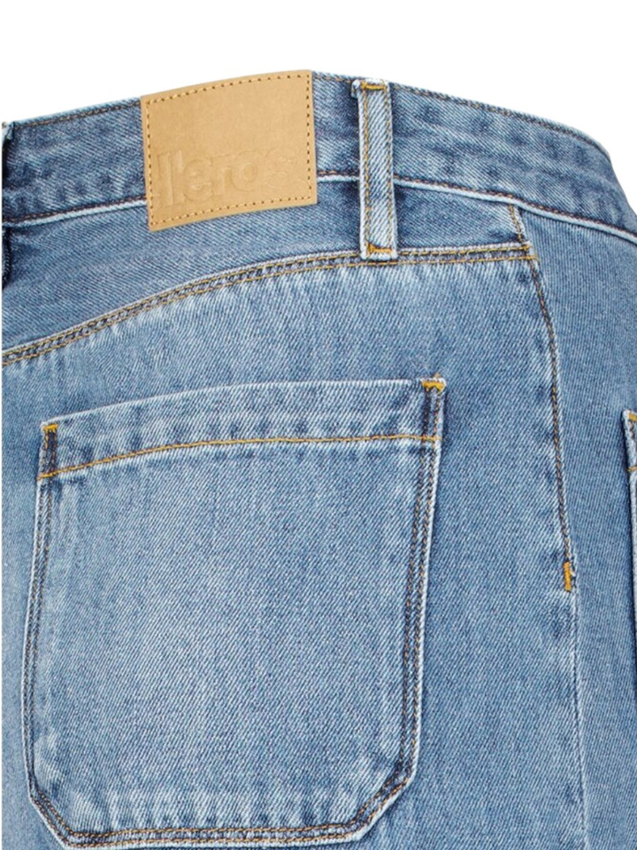 Blauwe straight fit jeans met opgestikte zakken Bellerose Junior