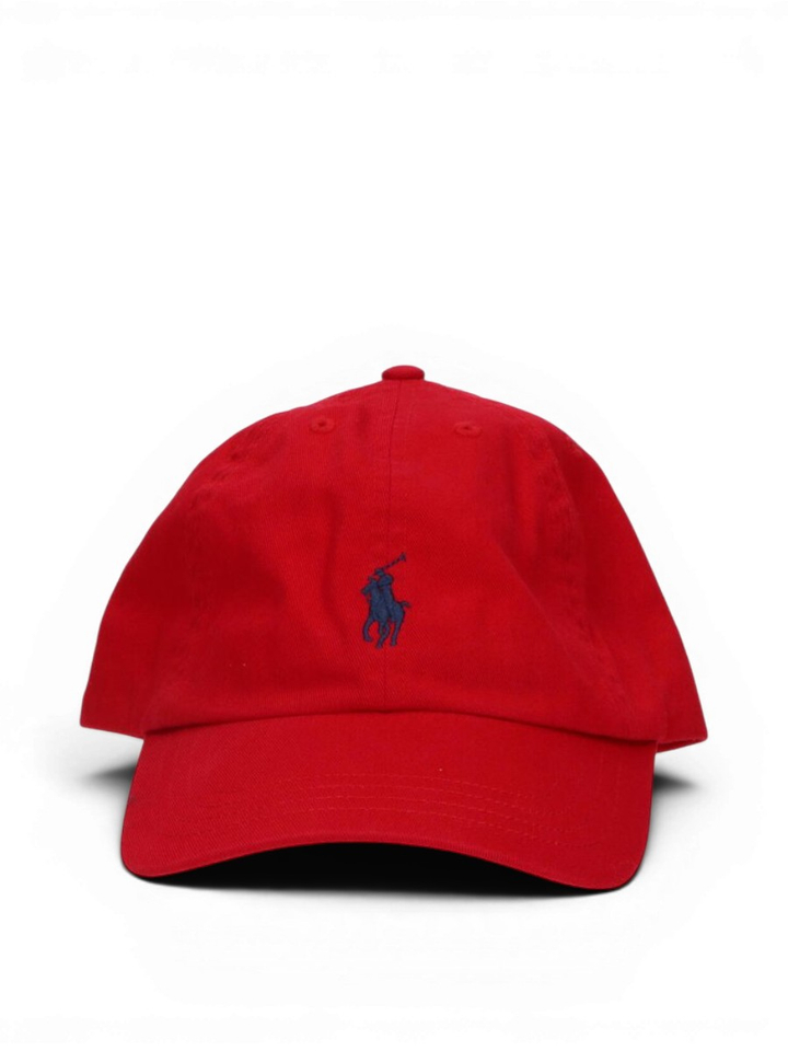 Rode katoenen pet met logo Ralph Lauren