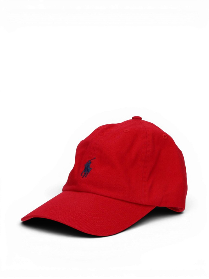 Rode katoenen pet met logo Ralph Lauren