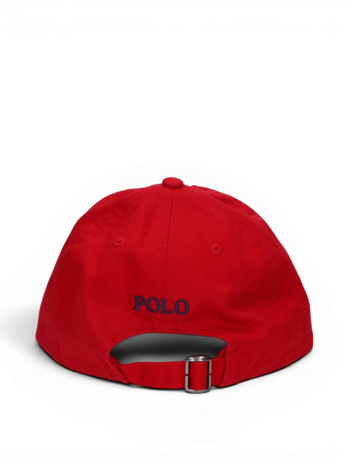 Rode katoenen pet met logo Ralph Lauren