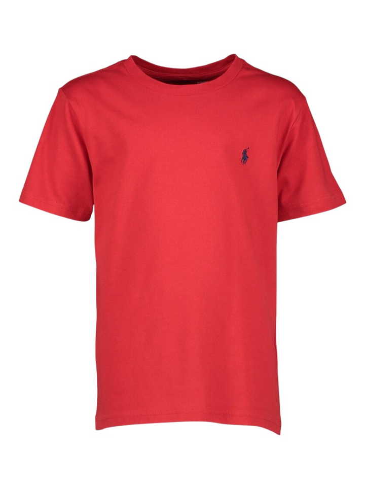 Rode t-shirt met merklogo Ralph Lauren