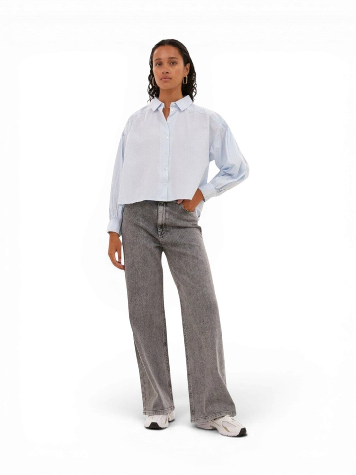 Grijze straight jeans By-Bar