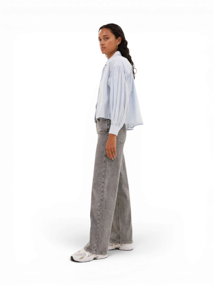 Grijze straight jeans By-Bar