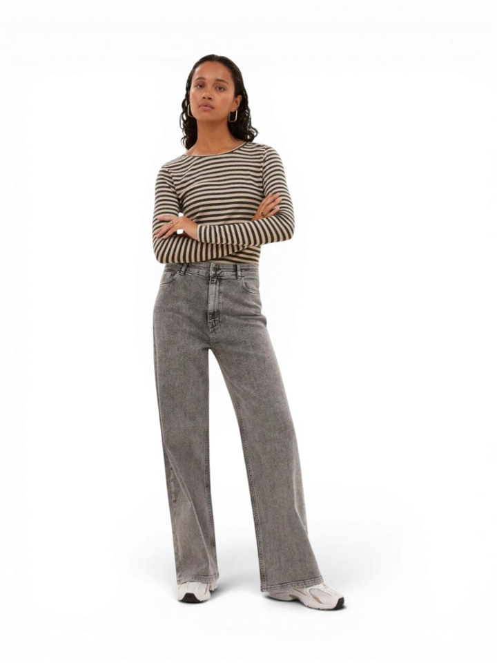 Grijze straight jeans By-Bar