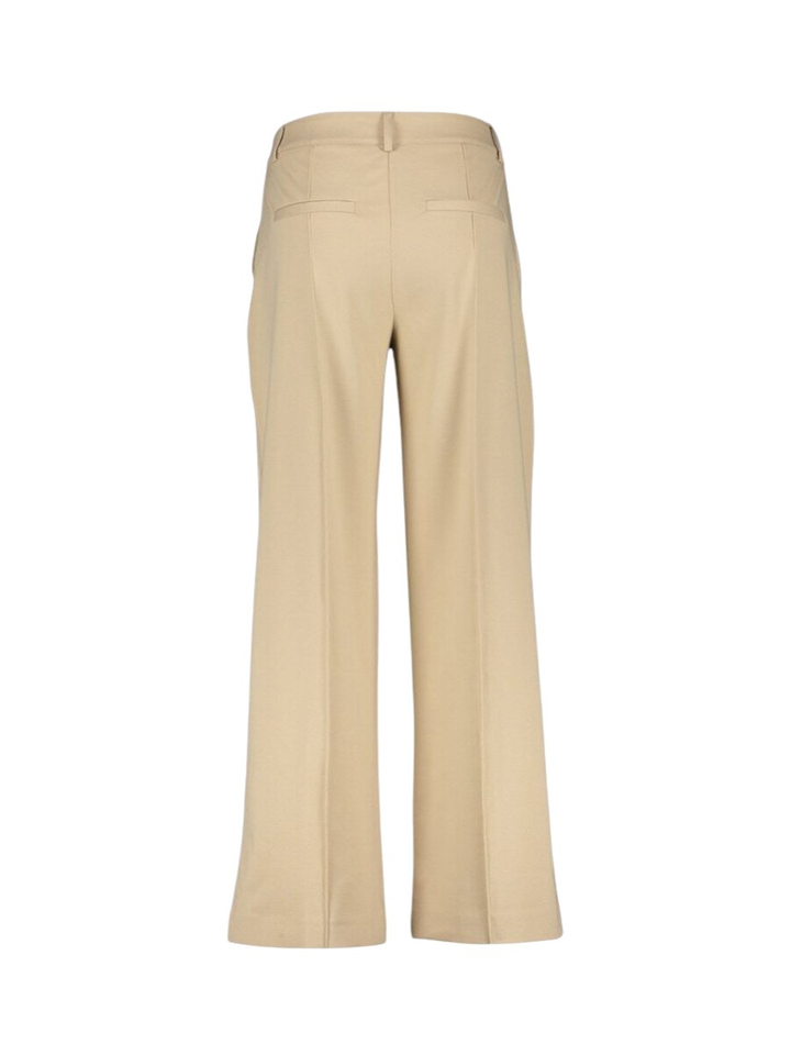 Beige broek met bandplooien Kate Sus Office Ichi