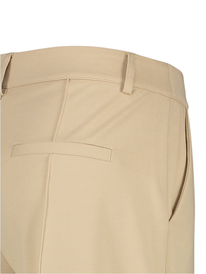 Beige broek met bandplooien Kate Sus Office Ichi