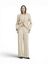 Beige broek met bandplooien Kate Sus Office Ichi