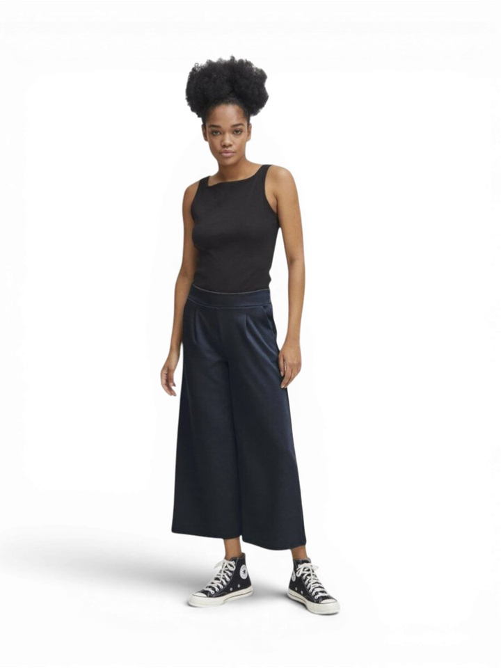 Donkerblauwe wijde losse broek KATE WIDE Ichi