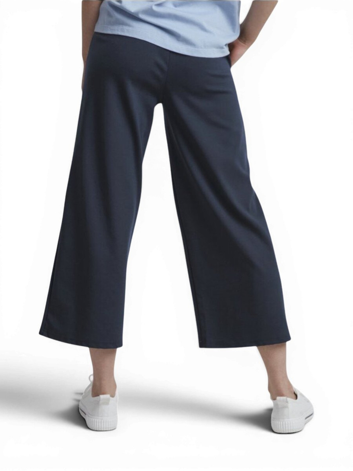 Donkerblauwe wijde losse broek KATE WIDE Ichi