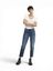 Blauwe cropped jeans Ichi
