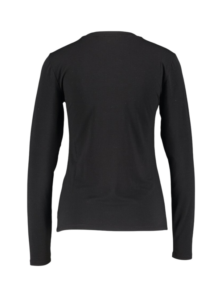 Zwarte aansluitende t-shirt met lange mouwen Betrina MSCH