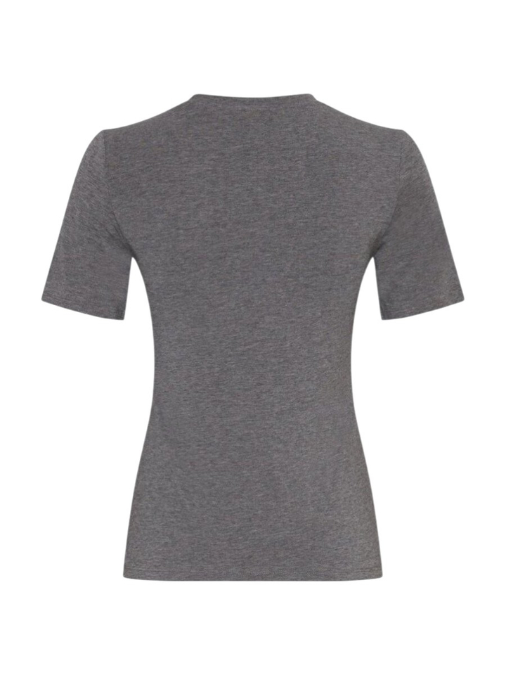 Grijze t-shirt met ronde hals en kort mouwen MSCH