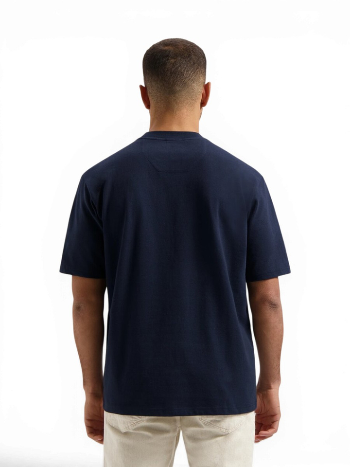 Blauwe katoenen t-shirt met merklogo Dstrezzed