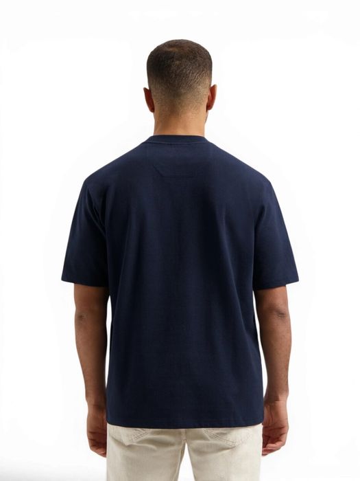 Blauwe katoenen t-shirt met merklogo Dstrezzed