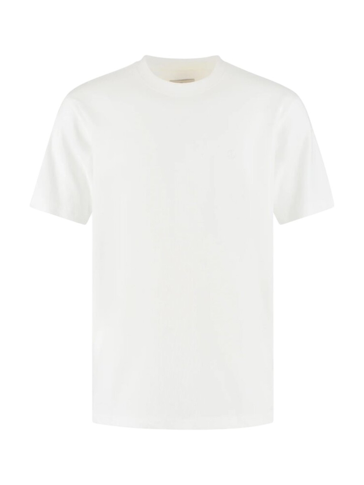 Witte katoenen t-shirt met merklogo Dstrezzed