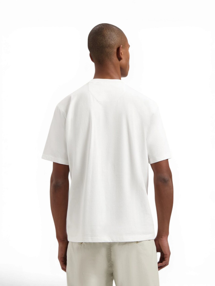 Witte katoenen t-shirt met merklogo Dstrezzed