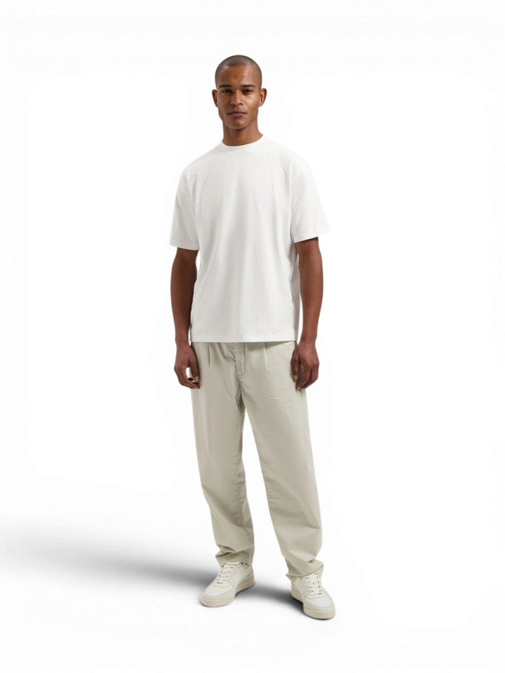 Witte katoenen t-shirt met merklogo Dstrezzed