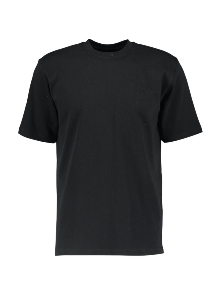 Zwarte katoenen t-shirt met merklogo Dstrezzed