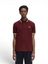 Bordeaux polo met merklogo op de borst Fred Perry 