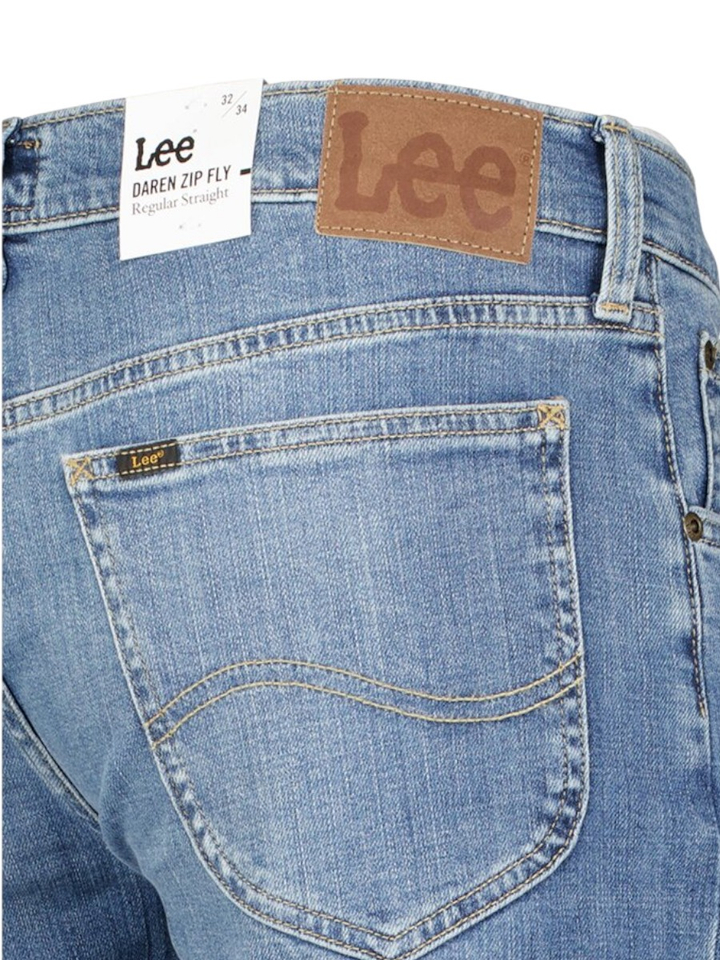 Blauwe regular straight fit jeans Daren Lee