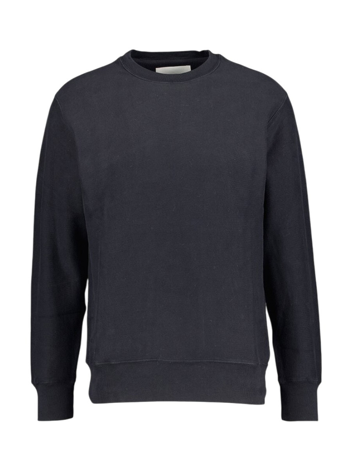 Donkerblauwe katoenen sweater met ronde hals Flake Bellerose 