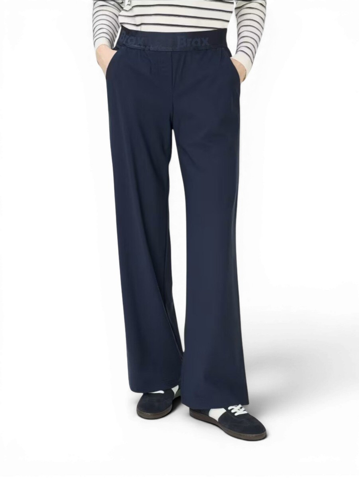 Blauwe wide leg broek Maine Brax