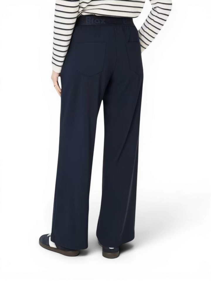 Blauwe wide leg broek Maine Brax