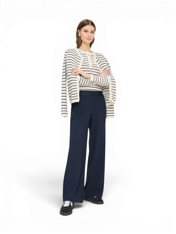 Blauwe wide leg broek Maine Brax