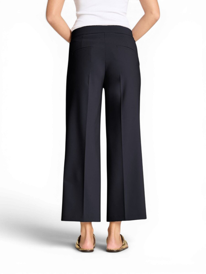 Donkerblauw losvallende broek met elastiek Cameron Cambio