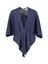 Donkerblauwe poncho met wol en cashmere Wonder Furore 
