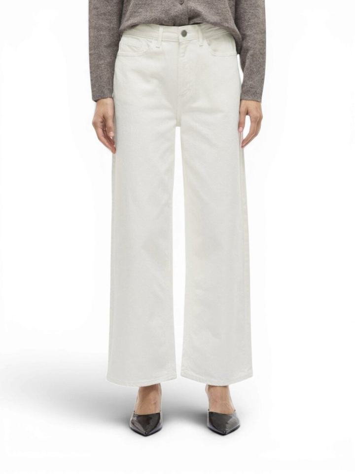 Beige wide fit jeans Vila