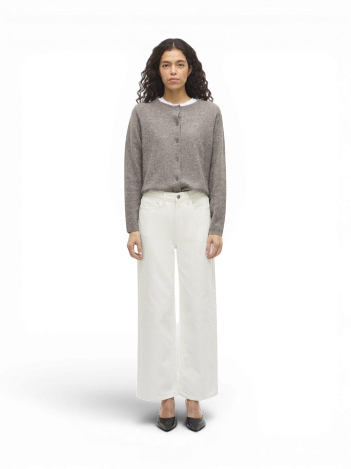 Beige wide fit jeans Vila