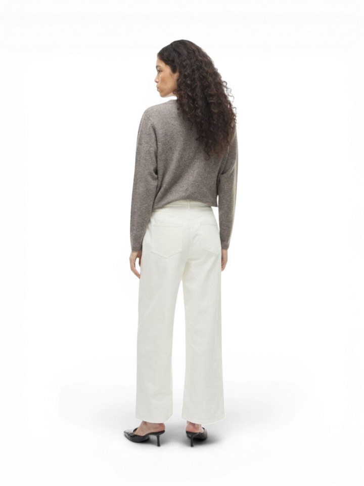 Beige wide fit jeans Vila