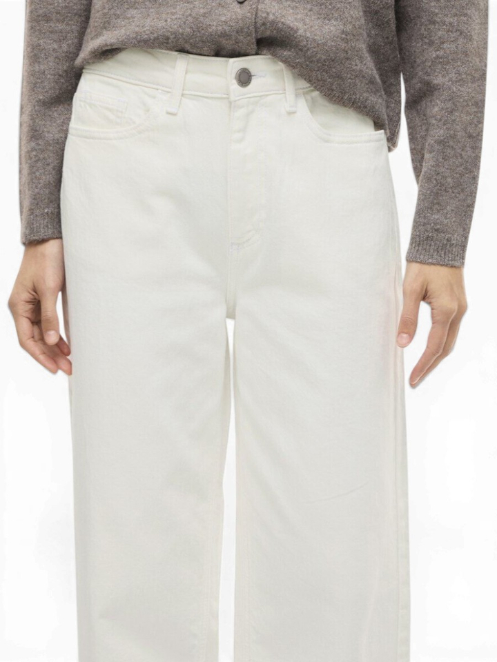 Beige wide fit jeans Vila