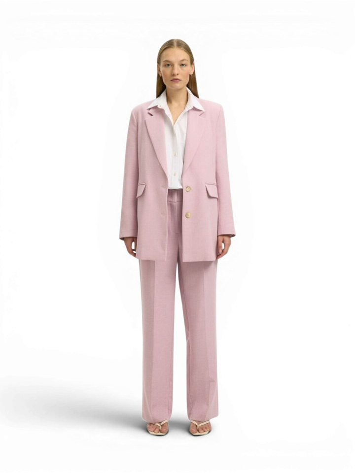 Licht roze geklede broek Selected 