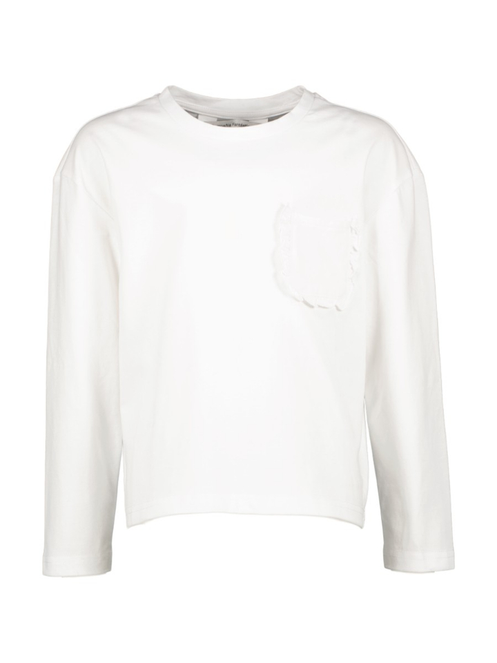 Witte t-shirt met lange mouw Compania Fantastica