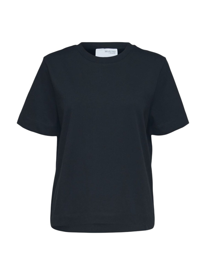 Donkerblauwe boxy T-shirt Selected 