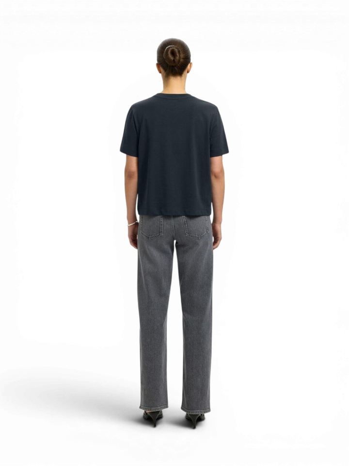 Donkerblauwe boxy T-shirt Selected 