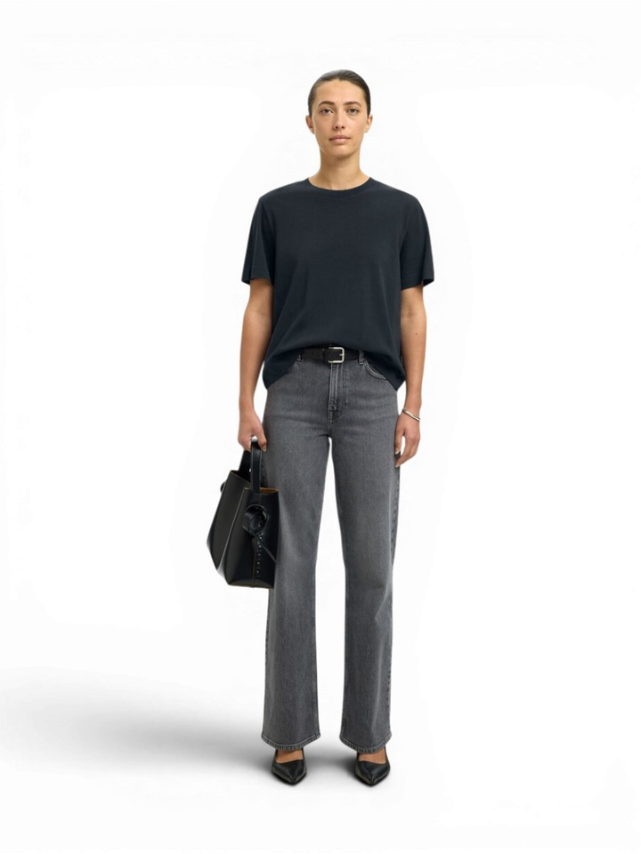 Donkerblauwe boxy T-shirt Selected 