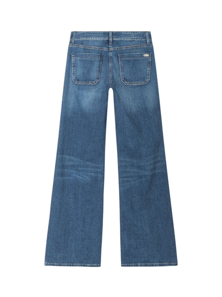 Donkerblauwe straight jeans Amara Cambio