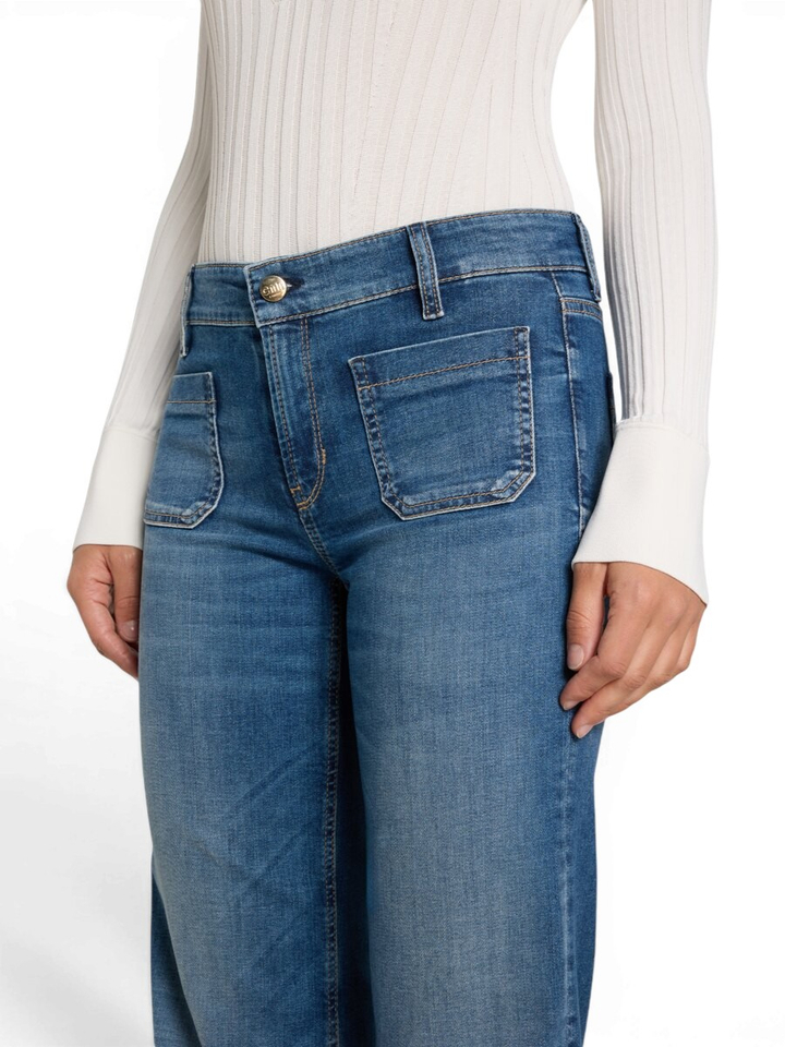 Donkerblauwe straight jeans Amara Cambio