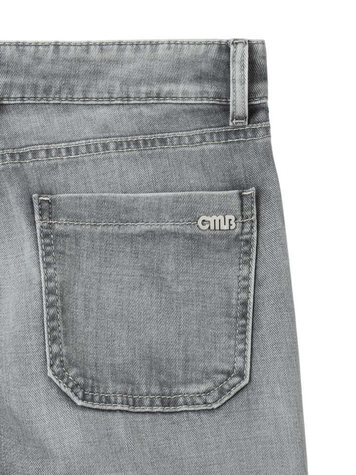 Lichtgrijze straight fit jeans met opgestikte zakken Amara Cambio 