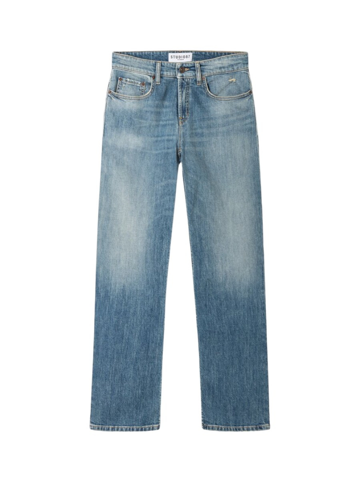 Blauwe straight jeans Gini long Cambio