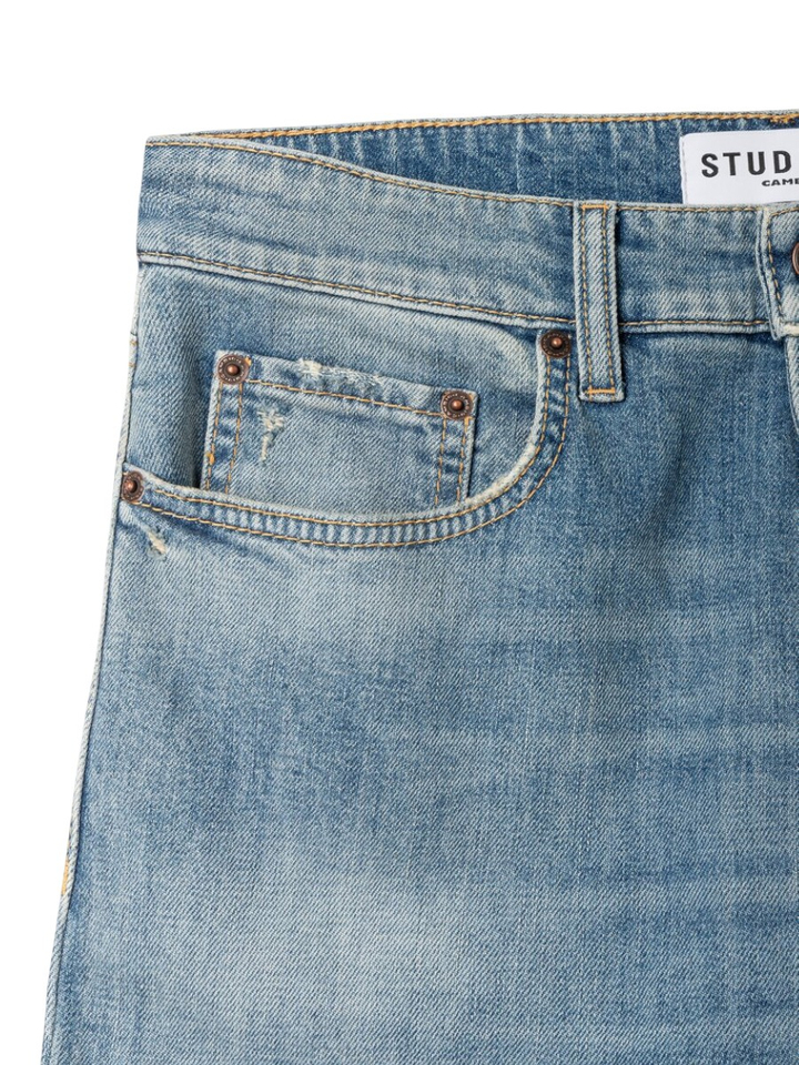 Blauwe straight jeans Gini long Cambio