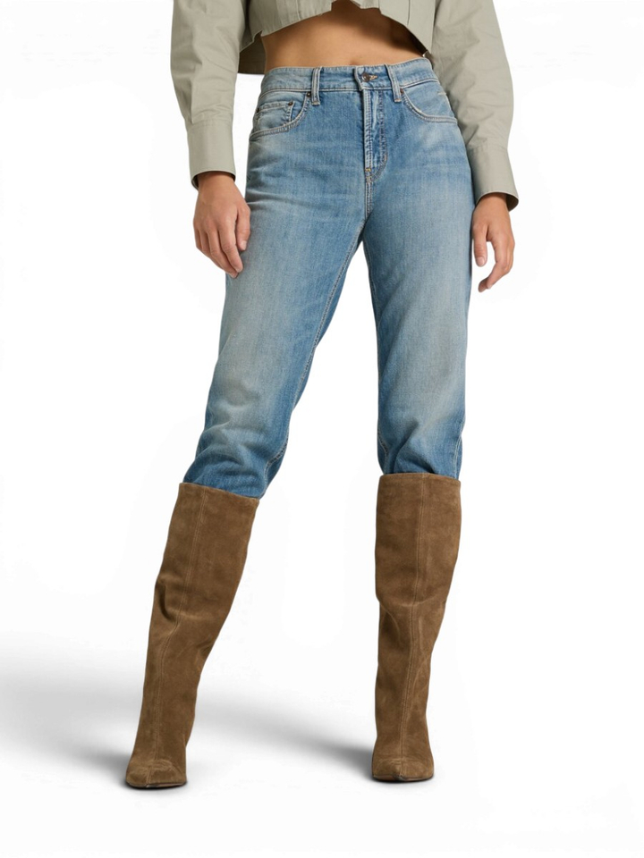 Blauwe straight jeans Gini long Cambio