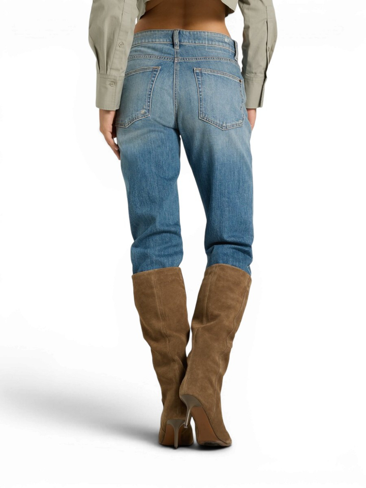 Blauwe straight jeans Gini long Cambio