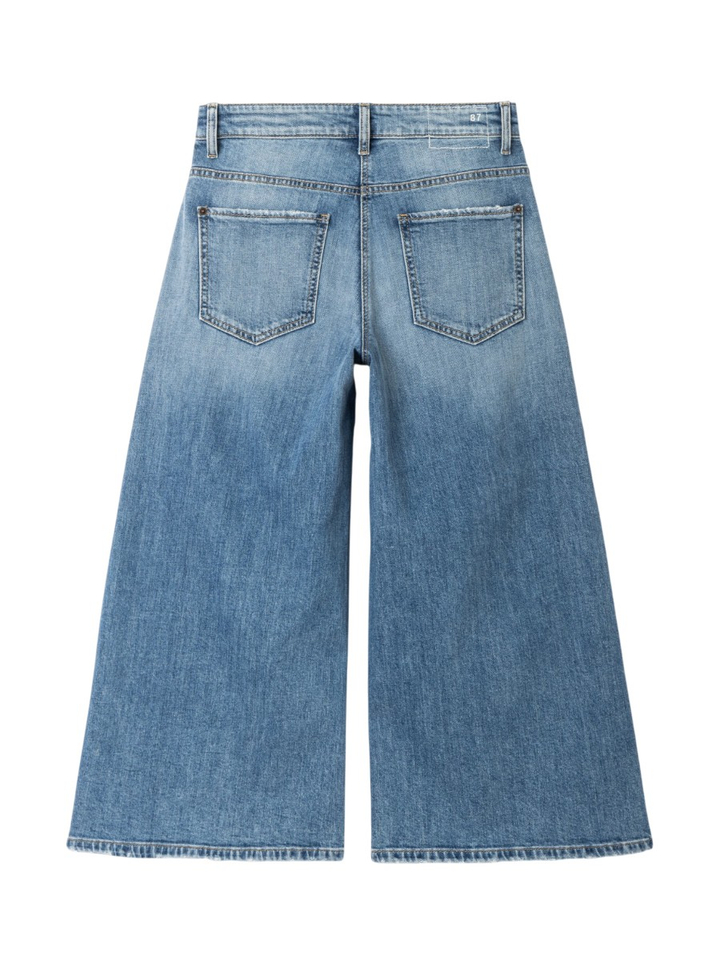 Blauwe wide leg 7/8 jeans Odina Cambio