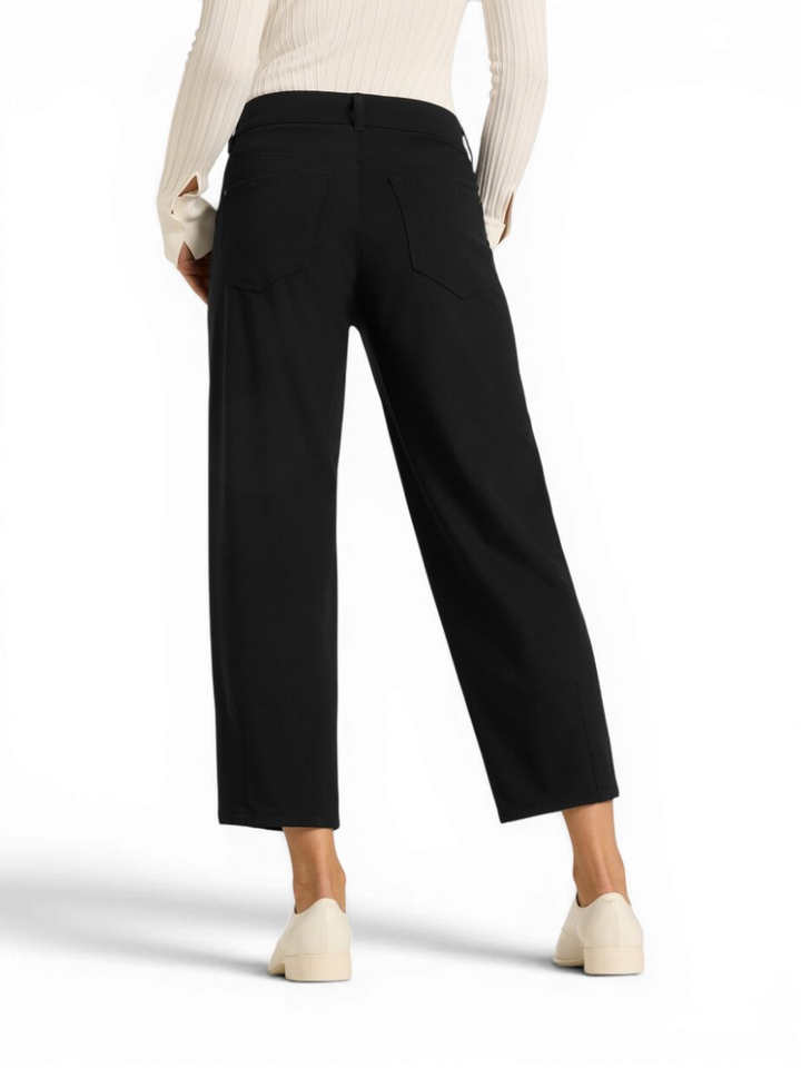 Zwarte tapered fit broek in jogger stof Elin Jogger Cambio