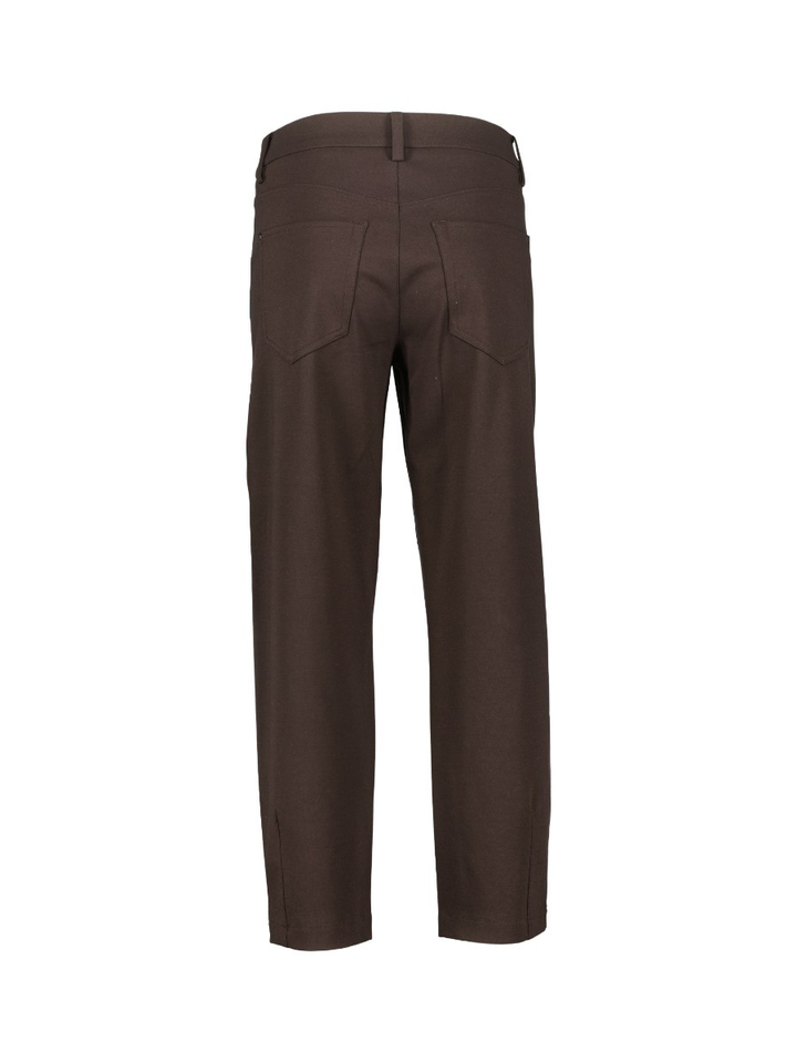 Donkerbruine tapered fit jeans in jogger stof Elin Jogger Cambio